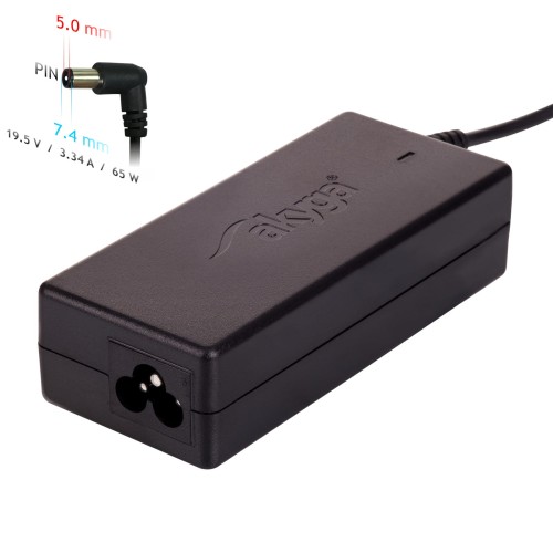 Zasilacz sieciowy Akyga AK-ND-05 do notebooka DELL (19,5 V; 3,34 A; 65W; 7.4 mm x 5 mm) - 1292611