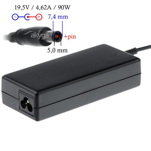 Zasilacz sieciowy Akyga AK-ND-07 do notebooka DELL (19,5 V; 4,62 A; 90W; 7.4 mm x 5 mm) - 1134465