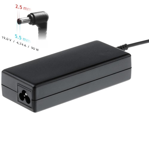 Zasilacz sieciowy Akyga AK-ND-10 do notebooka Acer, Asus, DELL, Lenovo, Toshiba (19 V; 4,74 A; 90W; 5.5 mm x 2.5 mm) - 1292578