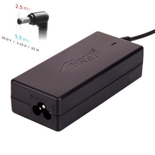Zasilacz sieciowy Akyga AK-ND-17 do notebooka Compaq, Fujitsu, HP, Toshiba (20 V; 3,25 A; 65W; 5.5 mm x 2.5 mm) - 1292609