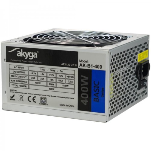 Zasilacz Akyga Basic AK-B1-400 (400 W; Pasywne; 120 mm) - 807456