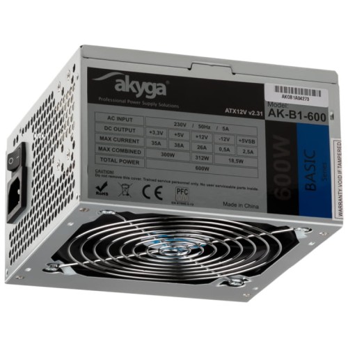Zasilacz Akyga Basic AK-B1-600 (600 W; Pasywne; 120 mm) - 1134730