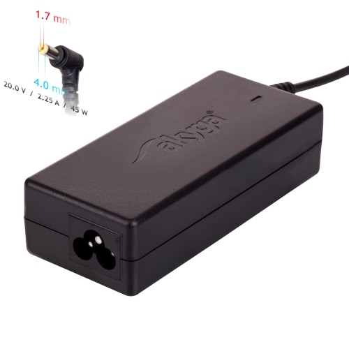 Zasilacz sieciowy Akyga AK-ND-50 do notebooka IBM, Lenovo (20 V; 2,25 A; 45W; 4 mm x 1.7 mm) - 1256102