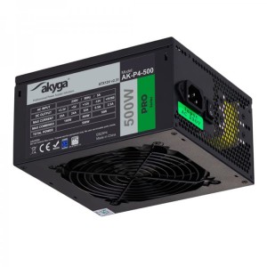 Zasilacz ATX 500W Akyga Pro AK-P4-500 Semi-Modular Fan12cm P8 5xSATA 2xPCI-E