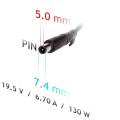 Zasilacz sieciowy Akyga AK-ND-57 do notebooka DELL (19,5 V; 6,75 A; 130W; 7.4 mm x 5 mm) - 1134655