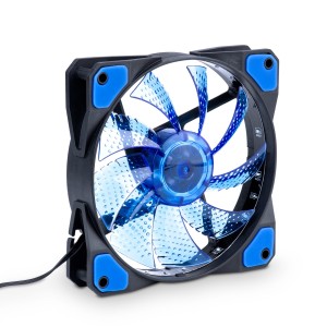 Wentylator systemowy Akyga AW-12C-BL 12cm 15LED niebieski Molex 3-pin