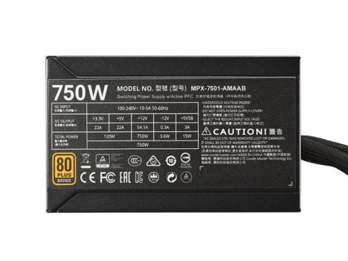 Zasilacz Cooler Master MasterWatt 750W - 676516
