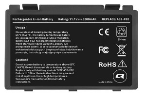 BATERIA QOLTEC ASUS F82/F83S  5200mAh/10.8-11.1V