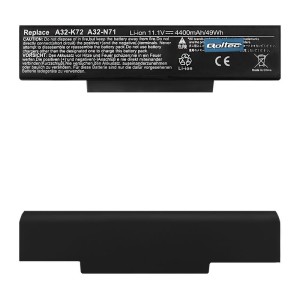 Bateria Qoltec do notebooka Asus A32-K72 K72J, 4400mAh, 11,1V