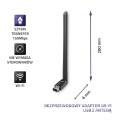 Adapter z anteną bezprzewodowy Qoltec 57001 (USB 2.0) - 1048182