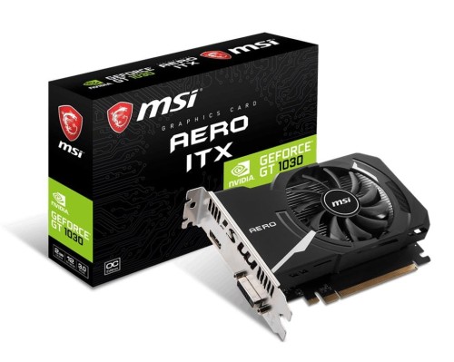 Karta VGA MSI GT 1030 AERO ITX 2GD4 OC 2GB DDR4 64bit DVI+HDMI PCIe3.0 - 971436