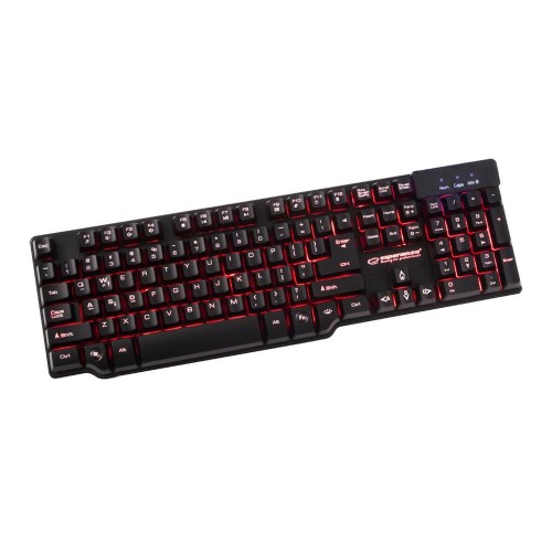 Klawiatura przewodowa Esperanza EGK601 Hunter Gaming USB czarno- czerwona - 698733