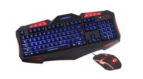Zestaw klawiatura + mysz membranowa Esperanza EGK3000 (USB 2.0; kolor czarny; optyczna) - 783175