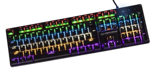 Klawiatura mechaniczna Esperanza VORTEX EGK801 (USB 2.0; kolor czarny) - 1066230