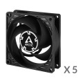 WENTYLATOR ARCTIC P8 Value Pack (black/black) 80mm Pack of 5pcs - 902859