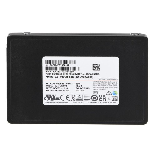 Dysk SSD Samsung PM897 960GB SATA 2.5" MZ7L3960HBLT-00A07 (DWPD 3) - 1313596