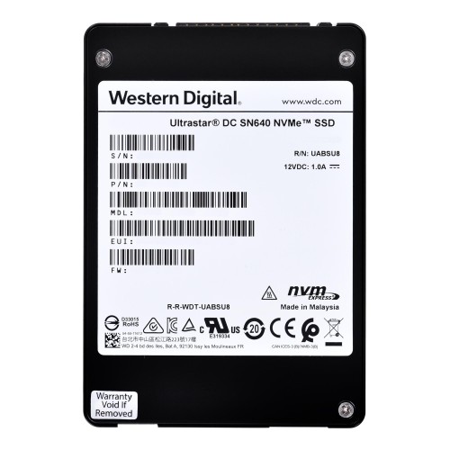 Dysk SSD Western Digital Ultrastar DC SN640 WUS4BB019D7P3E3 (1.92 TB; U.2; PCIe NVMe 3.0 x4) - 823450