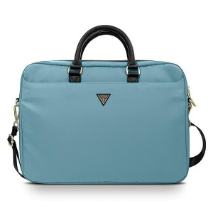 Guess torba do laptopa GUCB15NTMLLB 16" niebieska Nylon Triangle Logo