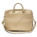 Guess torba do laptopa GUCB15PUSASLG 15" złota Saffiano Script - 1268755