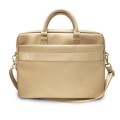 Guess torba do laptopa GUCB15PUSASLG 15" złota Saffiano Script - 1268757