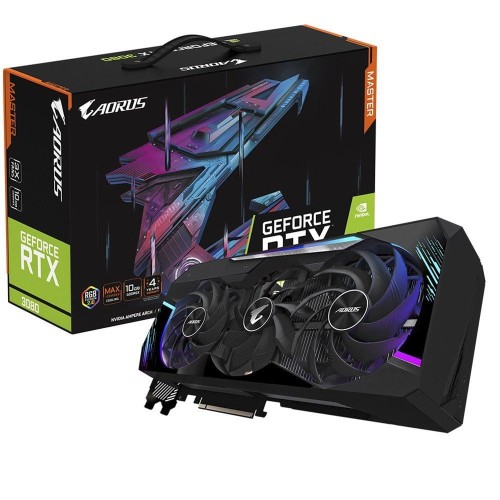Karta VGA Gigabyte AORUS GeForce RTX 3080 MASTER 10G (rev. 2.0) 10GB GDDR6X 320bit 3xHDMI 3xDP PCIe4.0 - 971348