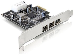 Delock PCI Express Karte > 2 x extern FireWire B + 1 x extern FireWire A