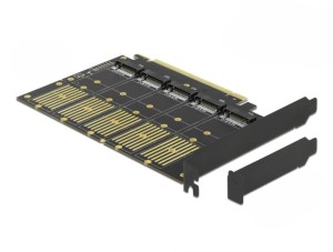DELOCK KARTA PCI-E X16 -> 5X M.2 LOW PROFILE KEY B + ADAPTERY SATA 90435