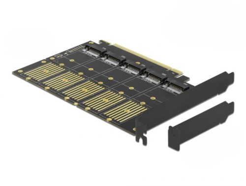 DELOCK KARTA PCI-E X16 -> 5X M.2 LOW PROFILE KEY B + ADAPTERY SATA 90435 - 913036
