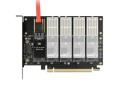 DELOCK KARTA PCI-E X16 -> 5X M.2 LOW PROFILE KEY B + ADAPTERY SATA 90435 - 913039