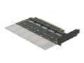 DELOCK KARTA PCI-E X16 -> 5X M.2 LOW PROFILE KEY B + ADAPTERY SATA 90435 - 913037