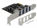 DELOCK KARTA PCI-E -> USB 3.0 4-PORT 90304 - 748848