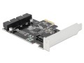 DELOCK KARTA PCI-E X1->2X USB 3.0 PIN HEADER ŚLEDŹ LOW PROFILE 90387 - 1047846