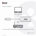 Karta sieciowa Club3D CAC-1519 (USB3.2 Gen1 Type-C to Gigabit Ethernet Adapter) - 1048299