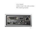 Stacja dokująca Club3D CSV-3104D (USB 3.2 Gen 1 4K UHD at 30Hz Mini Docking Station) - 1055636