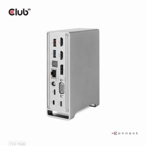 Stacja dokująca Club3D CSV-1568 (USB Gen2 Type-C Triple Display DP Alt mode + Displaylink™ Dynamic PD Charging Dock with 120 Watt PS)