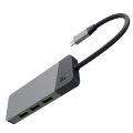 GREEN CELL HUB USB-C ADAPTER GC CONNECT 7W1 (3XUSB 3.1, HDMI 4K 60HZ, USB-C PD 85W, MICROSD/SD) - 1175616