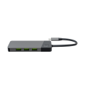 GREEN CELL HUB USB-C ADAPTER GC CONNECT 7W1 (3XUSB 3.1, HDMI 4K 60HZ, USB-C PD 85W, MICROSD/SD) - 1175617