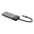 GREEN CELL HUB USB-C ADAPTER GC CONNECT 7W1 (3XUSB 3.1, HDMI 4K 60HZ, USB-C PD 85W, MICROSD/SD) - 1175619