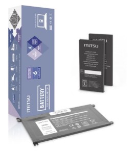Bateria Mitsu do notebooka Dell Vostro WDX0R, P75F, P62F, P66F, T2JX4, 14 (5468), Inspiron 15 (5568) (11.4V) (3400 mAh)