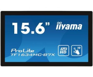 iiyama ProLite TF1634MC-B7X ekran dotykowy 39,6 cm (15.6") 1920 x 1080 px Czarny Multi-touch Przeznaczony dla wielu użytkowników