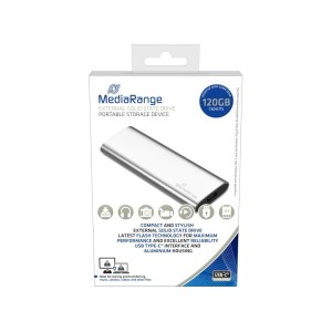 Dysk SSD zewnętrzny MediaRange MR1100 120GB USB-C 3.1 (450/420)
