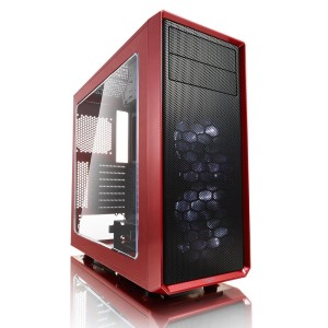 Obudowa FRACTAL DESIGN FOCUS FD-CA-FOCUS-RD-W (ATX, Micro ATX, Mini ITX; kolor czerwony)