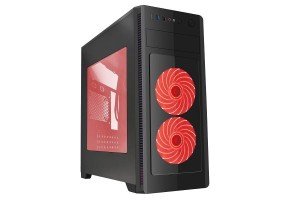 OBUDOWA GEMBIRD FORNAX 1000R Window (ATX, Micro ATX; kolor czarny)