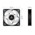 Wentylator ARCTIC P12 PWM PST RGB 0dB (Black) - 1140753