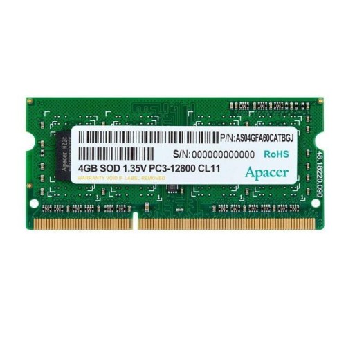 Pamięć SODIMM DDR3 Apacer 4GB (1x4GB) 1600MHz CL11 1,35V - 978543