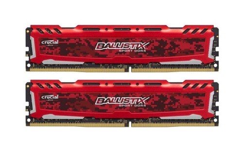 Pamięć DDR4 Crucial Ballistix Sport LT 16GB (2x8GB) 2666MHz CL16 1,2V Red - 978594