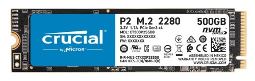 Dysk SSD Crucial P2 500GB M.2 PCIe NVMe 2280 (2300/940MB/s) - 726765