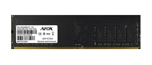 AFOX DDR4 8G 2400MHZ MICRON CHIP RANK1 AFLD48EH1P - 1063827