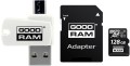 Karta pamięci z adapterem i czytnikiem kart GoodRam All in one M1A4-1280R12 (128GB; Class 10; Adapter, Czytnik kart MicroSDHC, Karta pamięci) - 780667