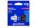 Karta pamięci z adapterem i czytnikiem kart GoodRam All in one M1A4-1280R12 (128GB; Class 10; Adapter, Czytnik kart MicroSDHC, Karta pamięci) - 780668
